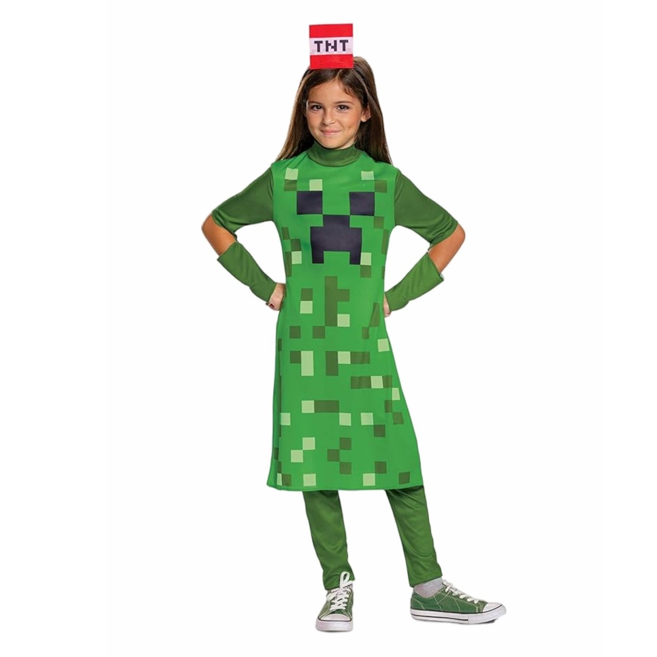 Creeper Girl Classic Child Cos - đánh giá và giá Party Games Minecraft