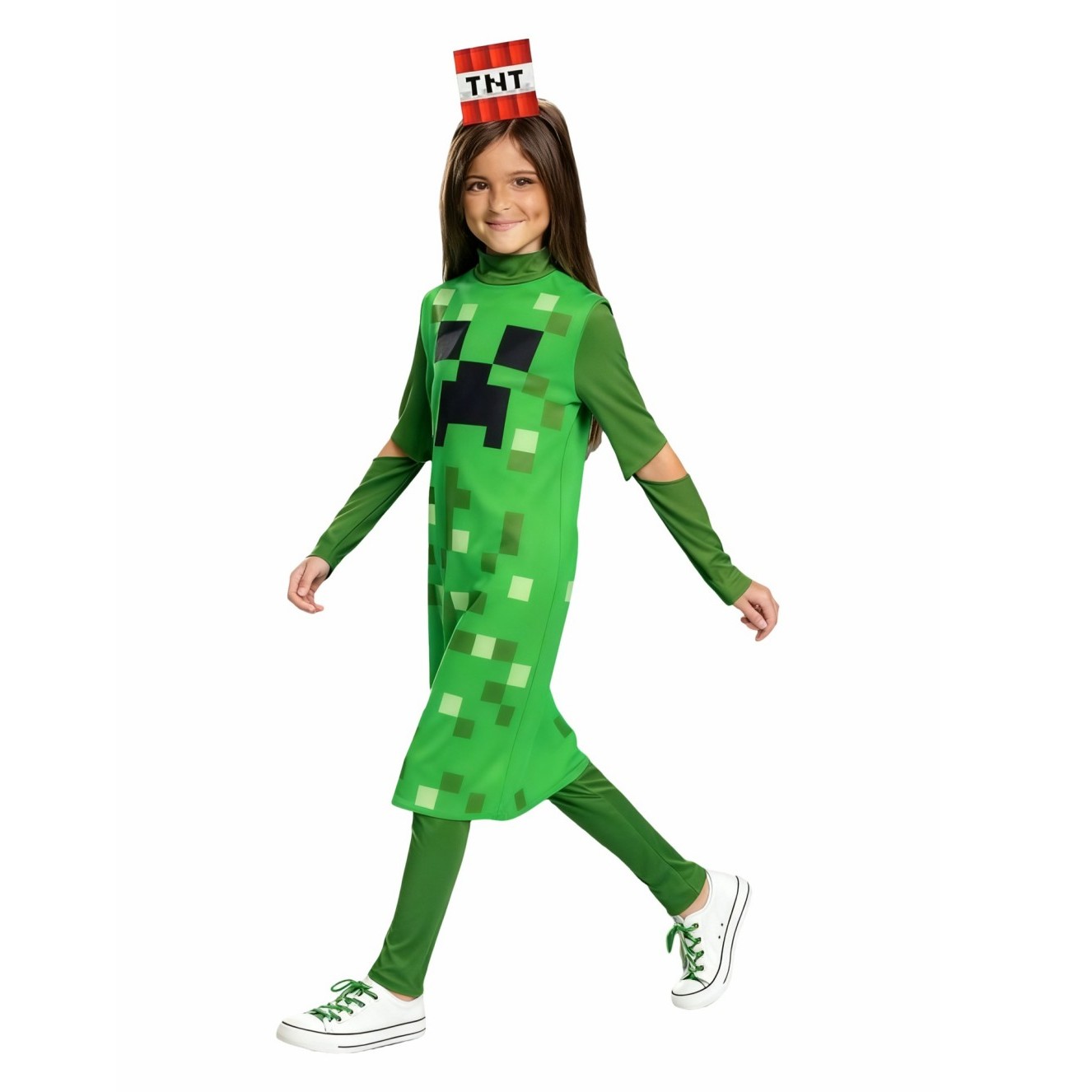 Creeper Girl Classic Child Cos - đánh giá và giá Party Games Minecraft