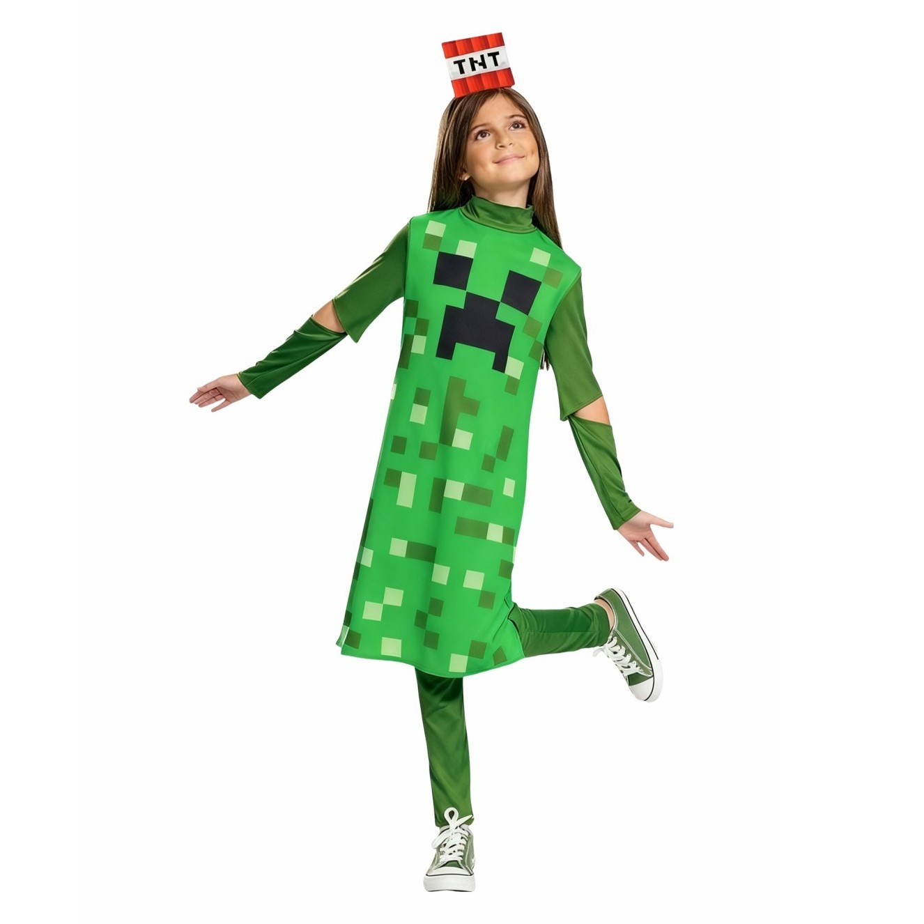 Creeper Girl Classic Child Cos - đánh giá và giá Party Games Minecraft