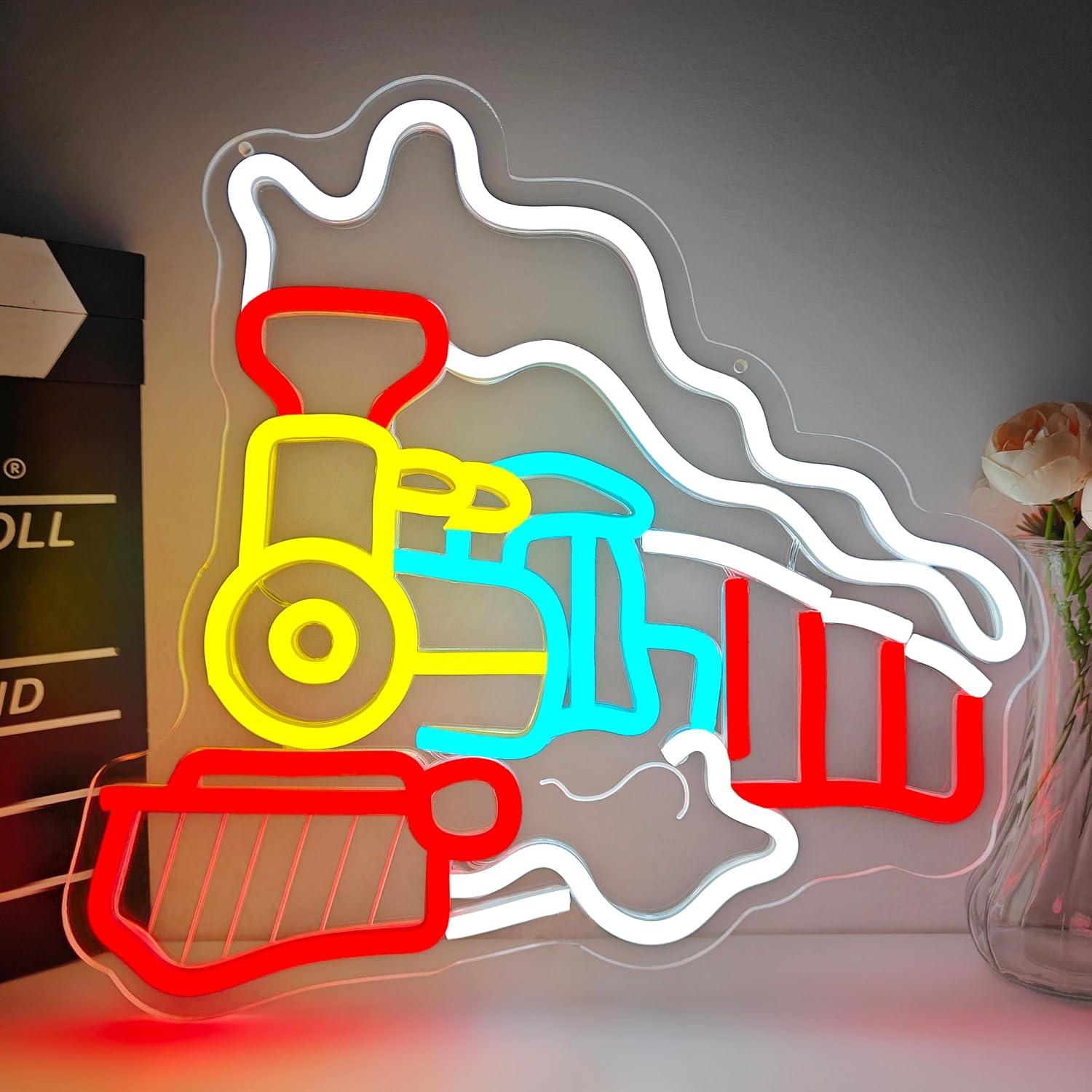 Steam Train Neon Sign USB Dimm - đánh giá và giá Party Games In Steam