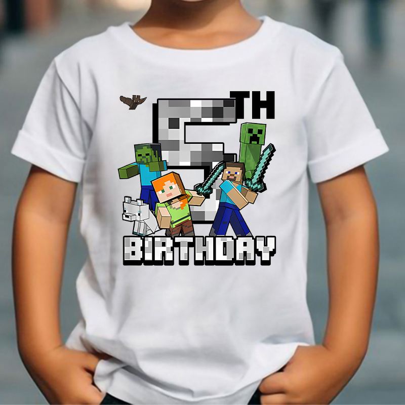 Cartoon Cute Minecrafted T-shi - đánh giá và giá Party Games Minecraft