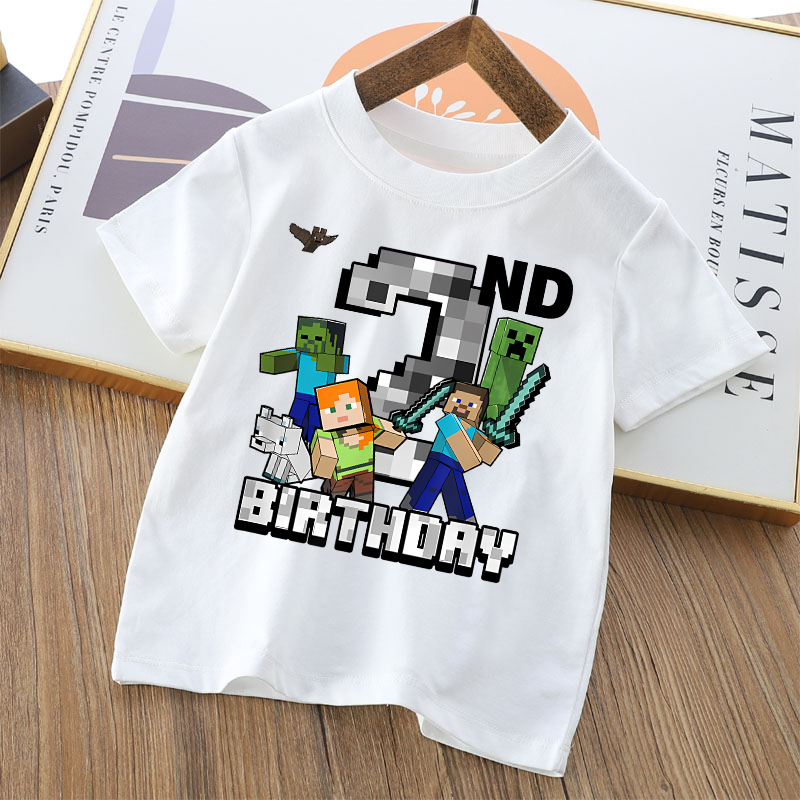 Cartoon Cute Minecrafted T-shi - đánh giá và giá Party Games Minecraft