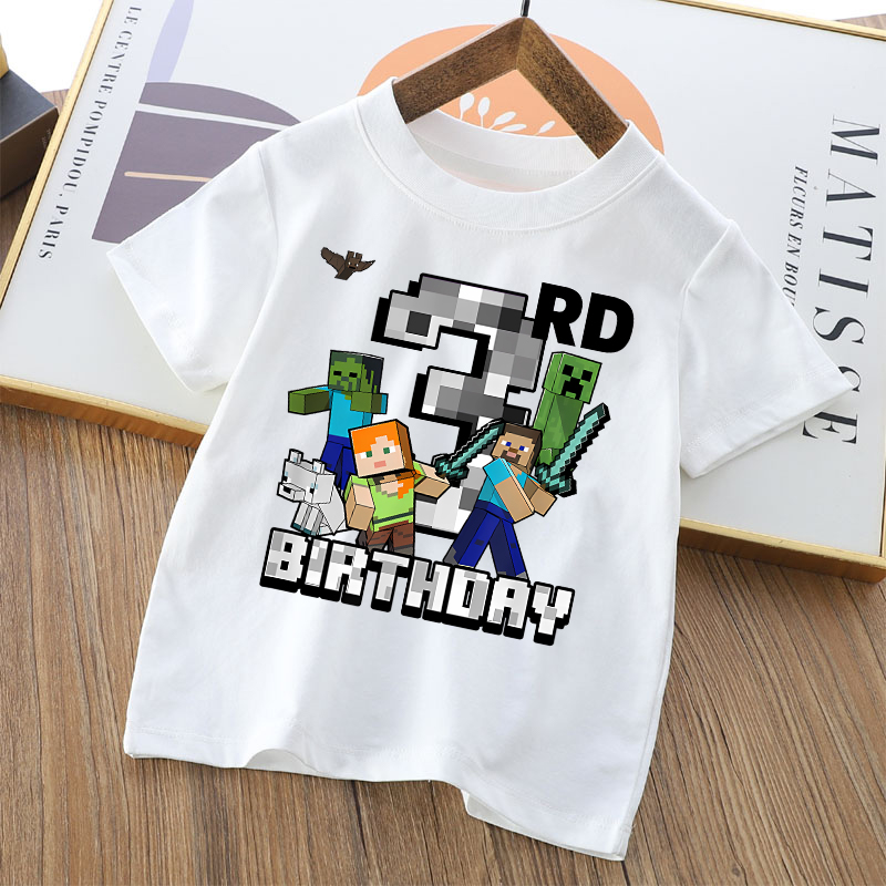 Cartoon Cute Minecrafted T-shi - đánh giá và giá Party Games Minecraft