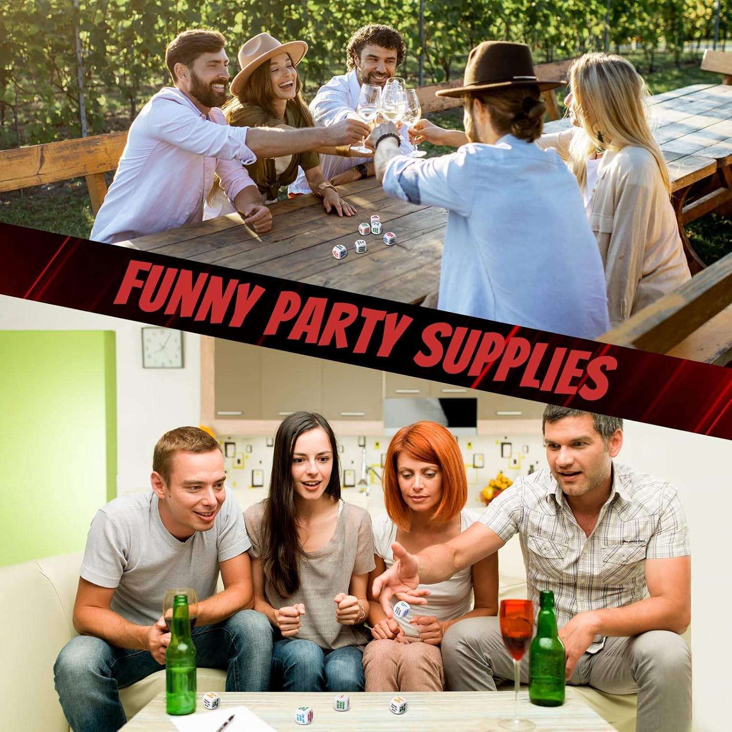 6 Pcs Party Drinking Bar Dice  - đánh giá và giá Party Games Bachelorette