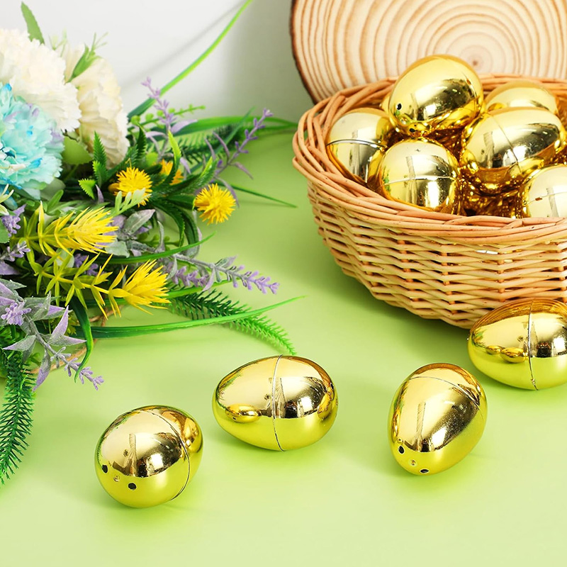 6-24Pcs Golden Easter Eggs Pla - đánh giá và giá Party Games No Supplies